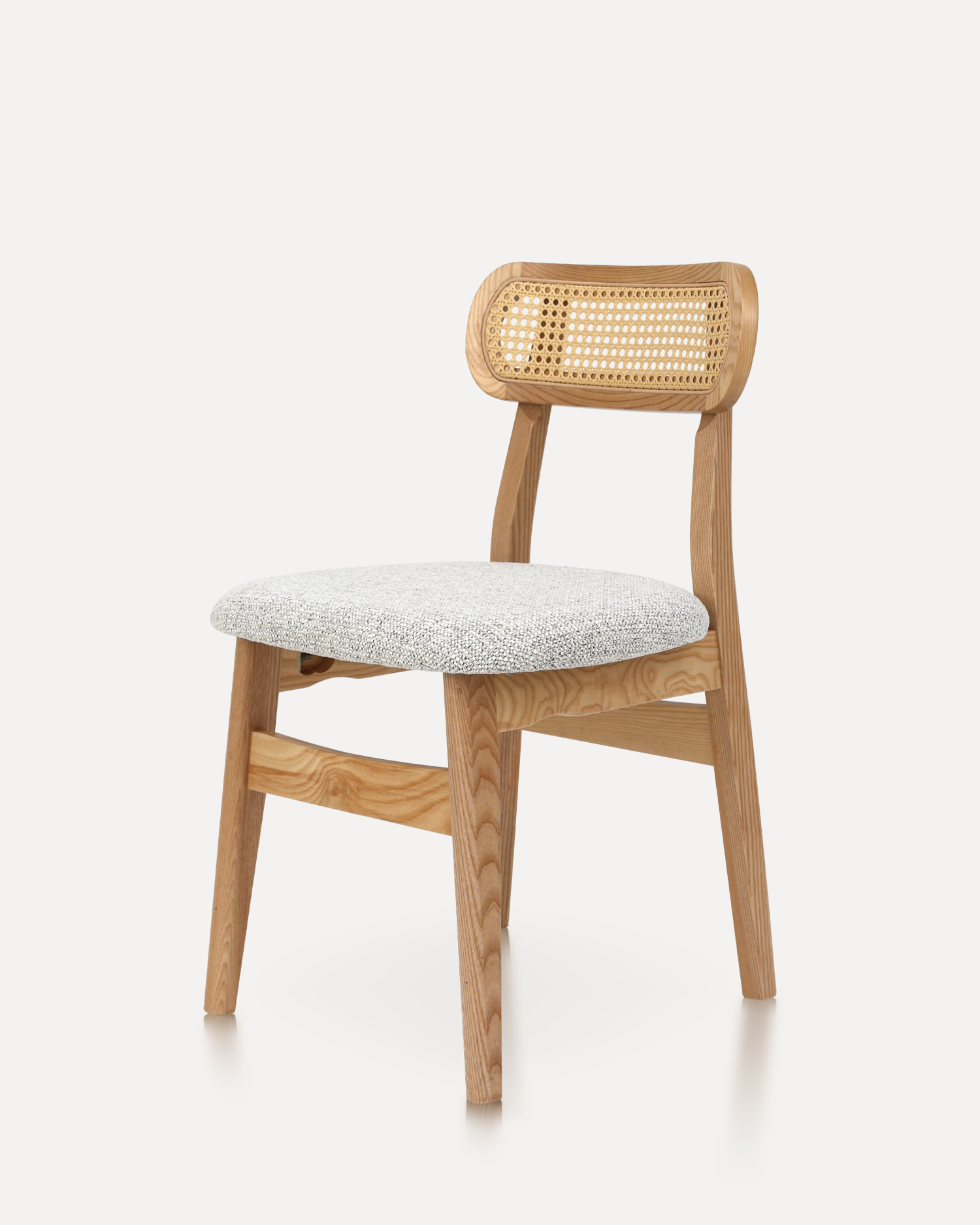 Rattan-back wooden chairs