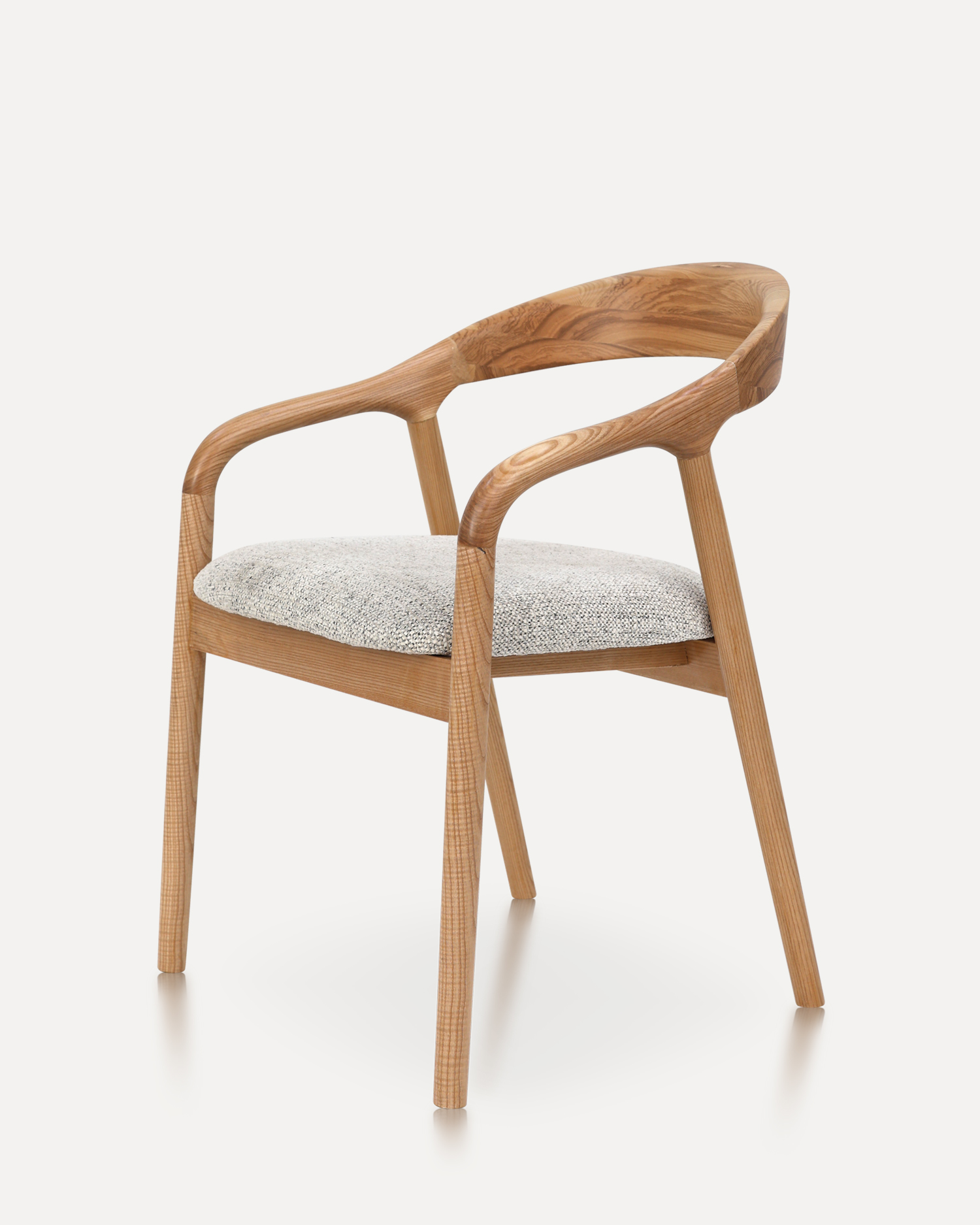 Curved-back Ash Wooden Chairs
