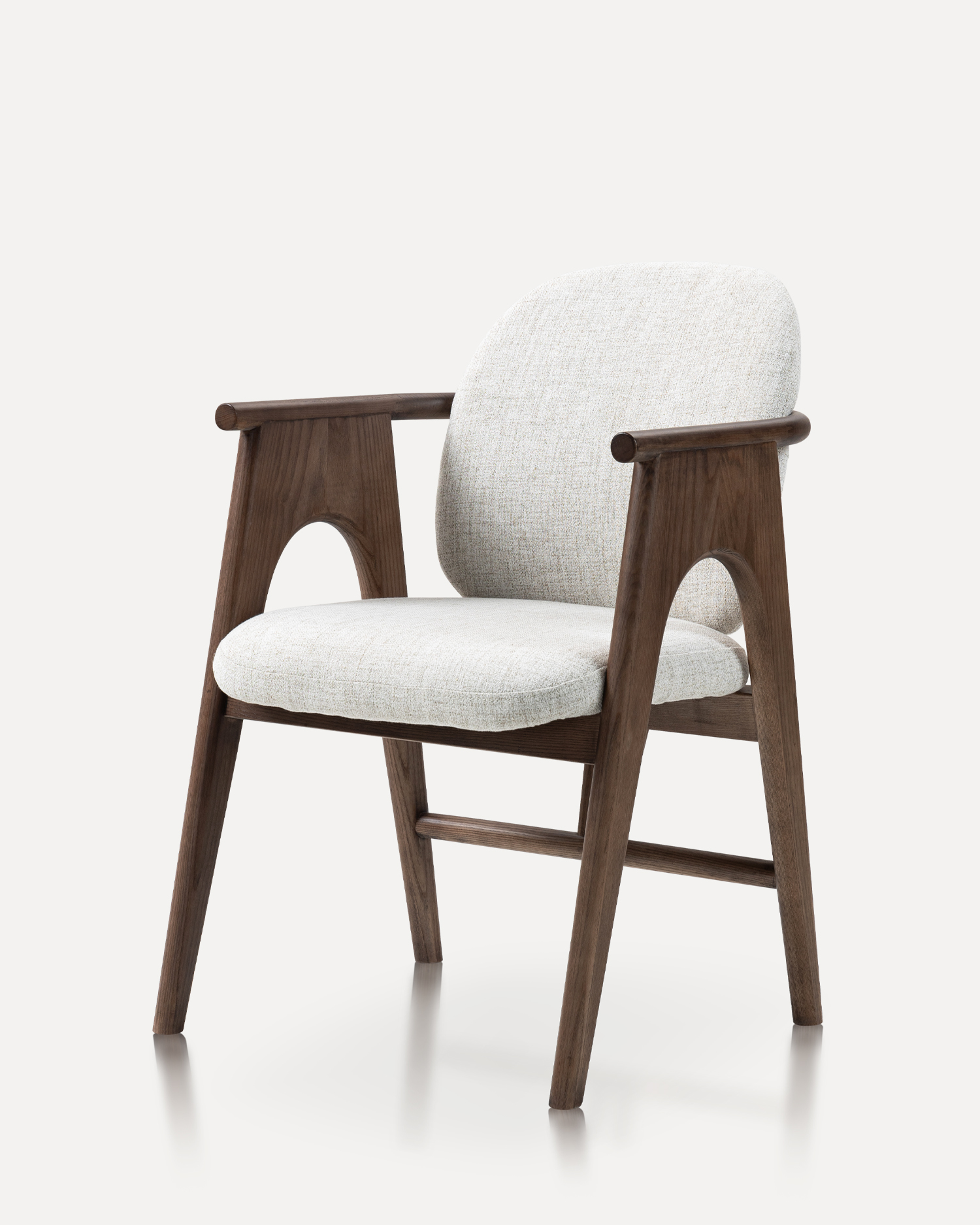 Elegant upholstered na kahoy na upuan