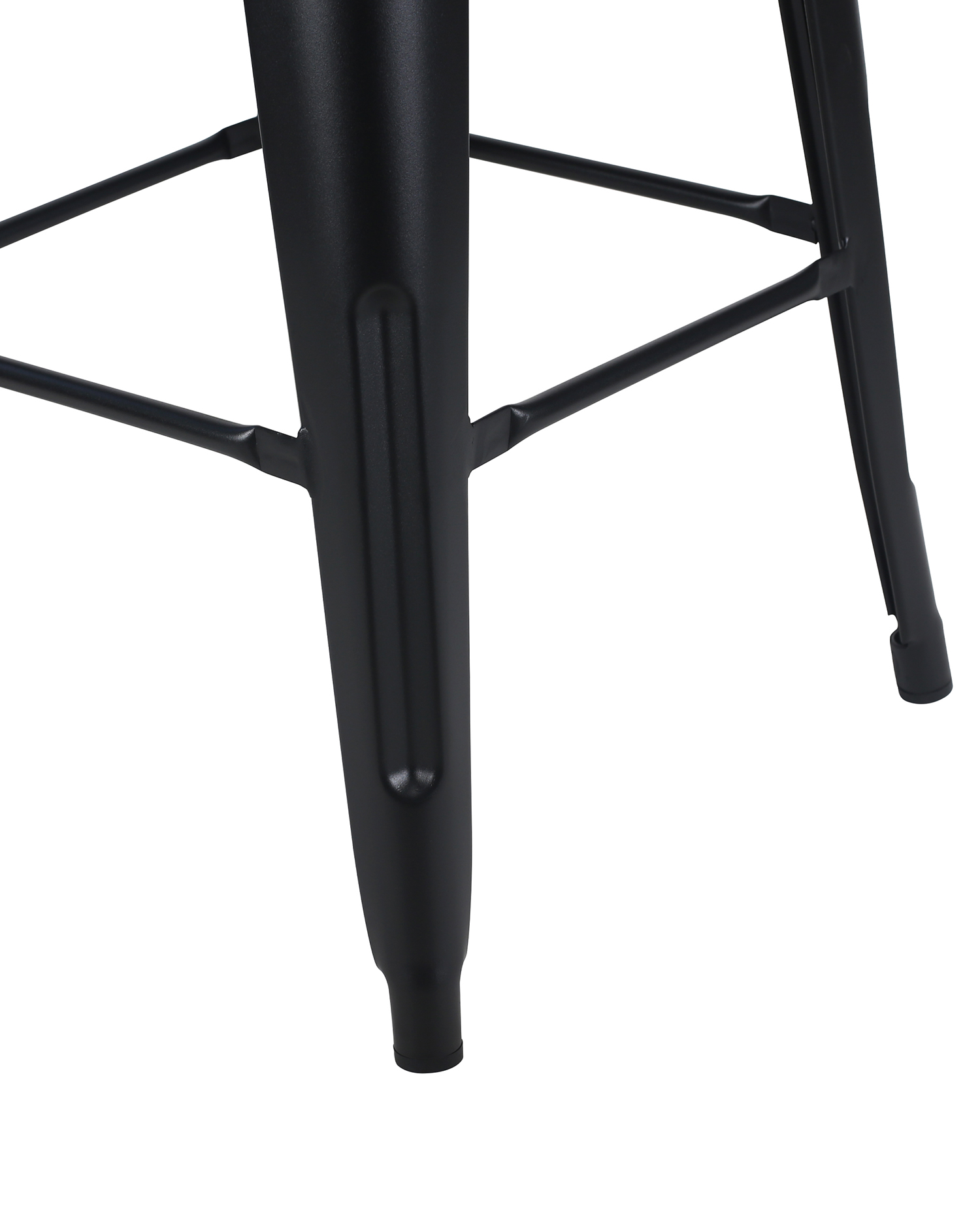 Backless black metal stools Backless black metal stools