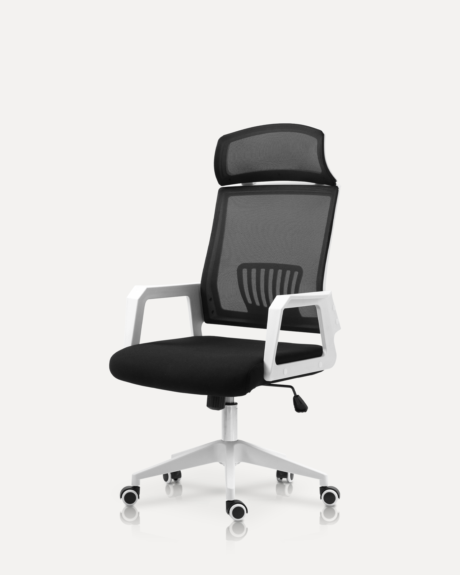 White Frame High Back Office Chair