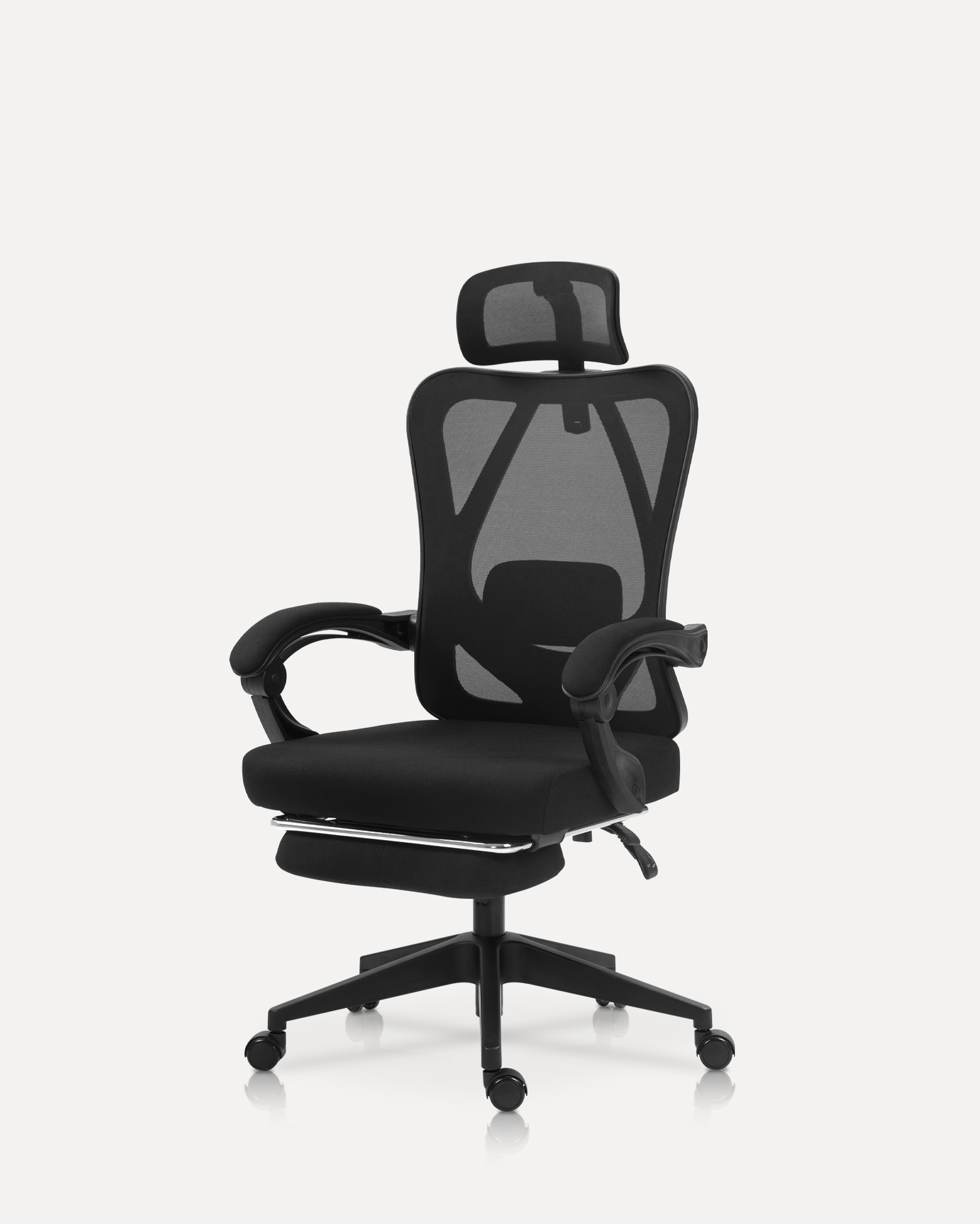 Pag -reclining ng upuan ng opisina na may footrest